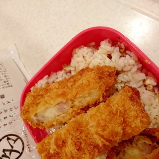 雑穀ごはんでとんかつ丼